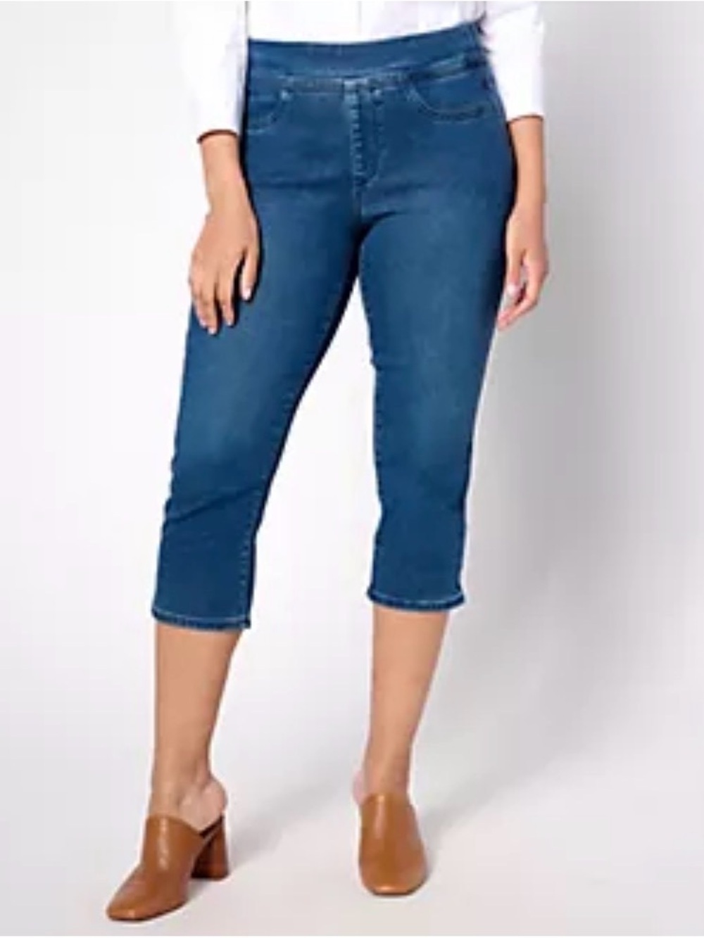 NYDJ Pull On Dakota Crop Side Slit Olympus Blue Size 8 NWT IN PACKAGE